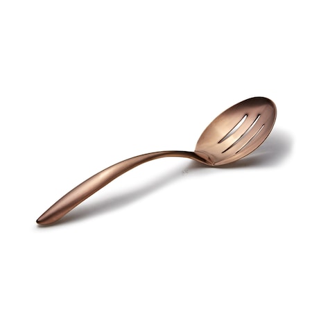 Bon Chef Ez Use Banquet Slotted Serving Spoon W/Hollow Coolhandle 9-3/4 - Rose Gold Matte 9464RGM